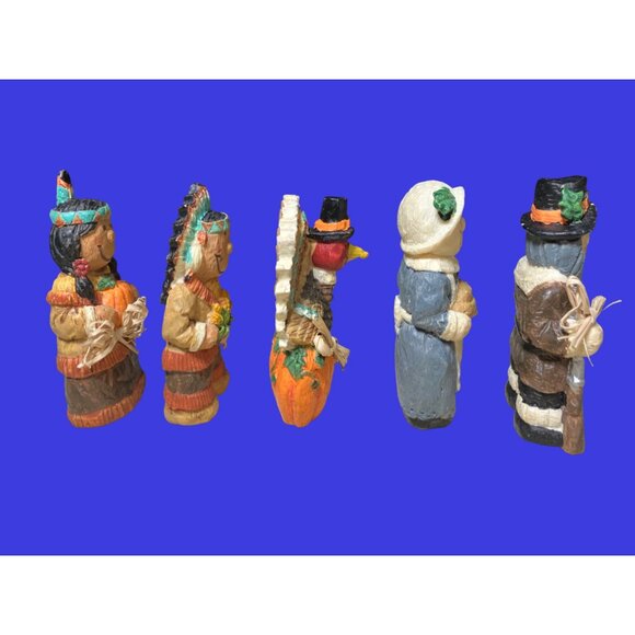 Thanksgiving Figures Set of 5 Table Top Decor - Picture 5 of 8